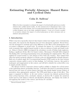 Estimating Periodic Absences: Hazard Rates and Cyclical Data