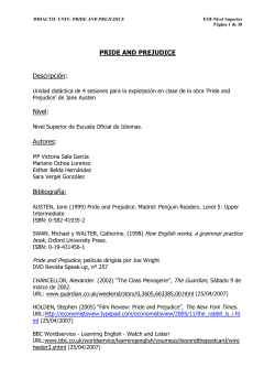 PRIDE AND PREJUDICE Descripci&oacute;n: Nivel: Autores: Bibliograf&iacute;a: