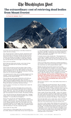 The extraordinary cost of retrieving dead bodies from Mount Everest