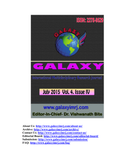 PDF - Galaxy: International Multidisciplinary Research Journal ISSN