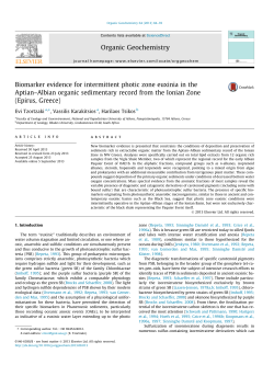 Biomarker evidence for intermittent photic zone euxinia in the