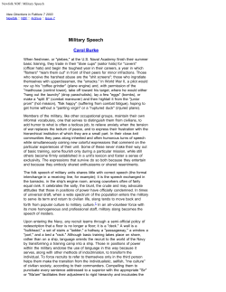 Newfolk NDF: Military Speech