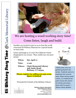 Eli Whitney Story Time @