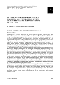 an approach to support searching for biomimetic