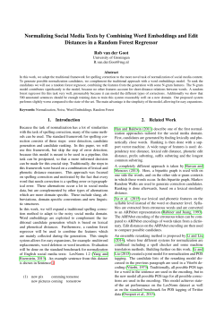 Normalizing Social Media Texts by Combining Word Embeddings