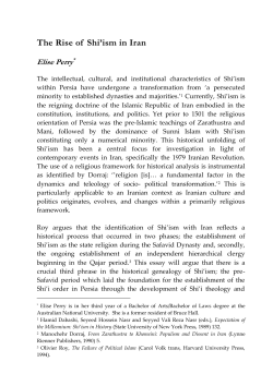 The Rise of Shi`ism in Iran