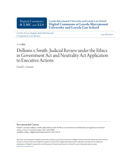 Dellums v. Smith: Judicial Review under the