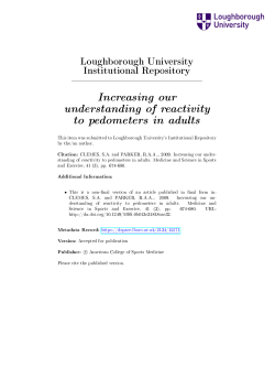 Clemes and Parker - Loughborough University Institutional Repository