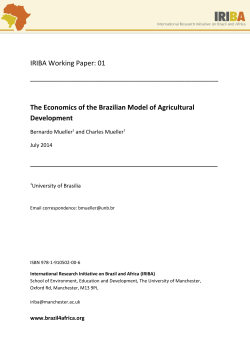 The Economics of the Brazilian Model of Agricultural