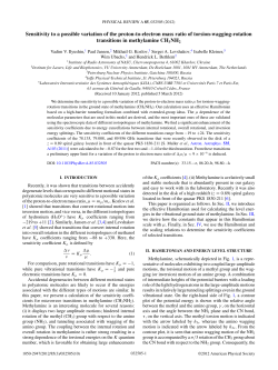 Sensitivity to a possible variation of the proton-to