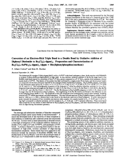 Re2C14(p-SePh)2(p-dppm)2 - ACS Publications