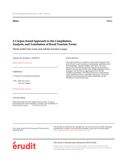 A Corpus-based Approach to the Compilation, Analysis, and