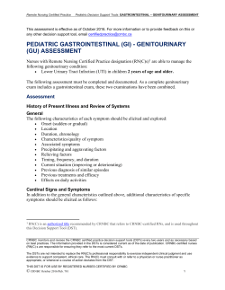 Gastrointestinal-genitourinary assessment
