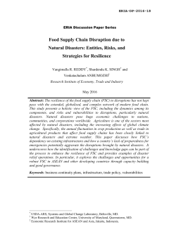 Food Supply Chain Disruption due to Natural Disasters: Entities