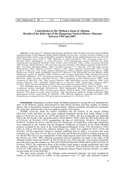 Contribution to the Mollusca fauna of Albania. Results of the field