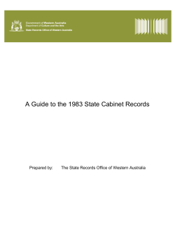 A Guide to the 1983 State Cabinet Records - SRO