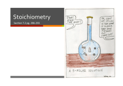 Gravimetric Stoichiometry