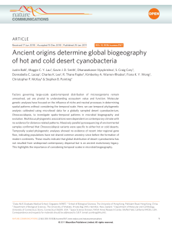 Ancient origins determine global biogeography of hot and cold