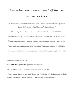 Autocatalytic water dissociation on Cu(110) at near
