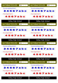 KS3 Teacher Assessment - Free Stickers 4 Teachers