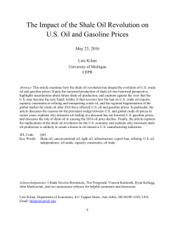 The Impact of the Shale Oil Revolution on U.S. Oil and Gasoline Prices