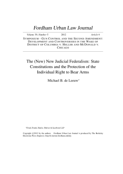 (New) New Judicial Federalism: State Constitutions and