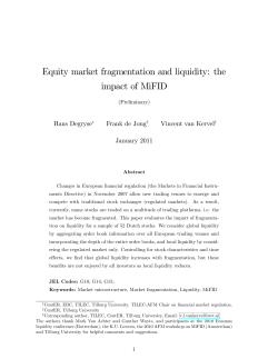 Equity market fragmentation and liquidity