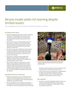 Bicycle Model Yields Rich Learning Despite Limited Results (fact