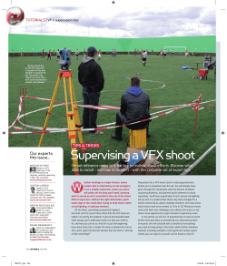 Supervising a VFX shoot