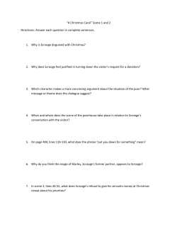 &ldquo;A Christmas Carol&rdquo; Scene 1 and 2 Directions: Answer each