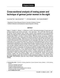 Cross-sectional analysis of rowing power and technique of german