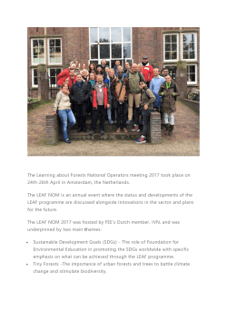 The Learning about Forests National Operators meeting 2017 took