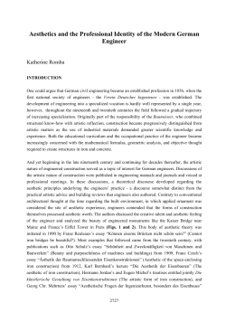 Aesthetics and the Professional Identity of the Modern German