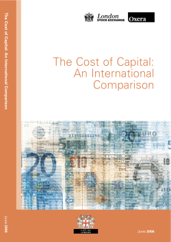 The Cost of Capital: An International Comparison
