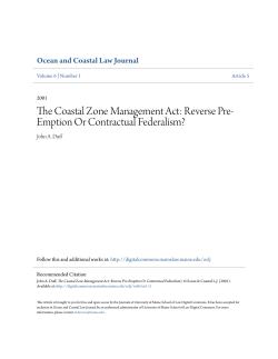 The Coastal Zone Management Act - University of Maine School of