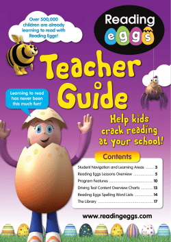 Reading Eggs Teacher Guide