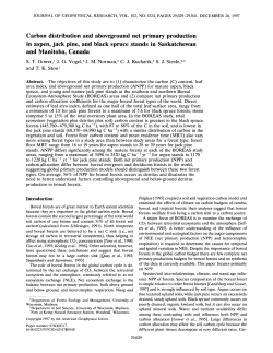 Carbon distribution and aboveground net primary production in