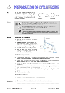 Preparation of cyclohexene