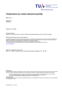 Temperature as a basic physical quantity