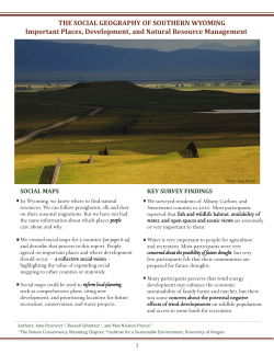 The social geography of southern Wyoming: important places