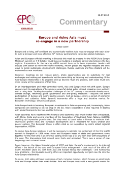 Europe and rising Asia must re