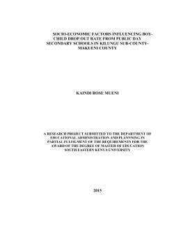 socio-economic factors influencing boy- child