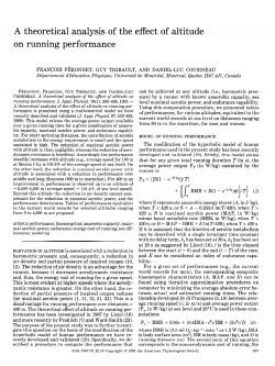A theoretical analysis of the effect of altitude on running