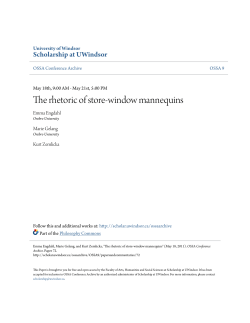 The rhetoric of store-window mannequins