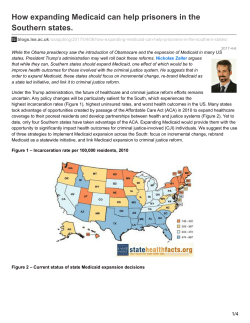 How expanding Medicaid can help prisoners in the Southern states.
