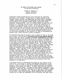 Folklore Institute Indiana Eiiversity Traditional ballad scholarship