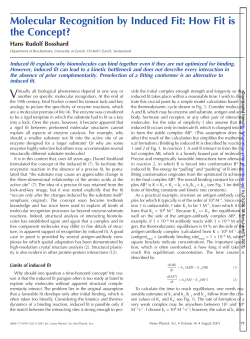 Molecular Recognition by Induced Fit: How Fit is the
