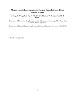 Measurement of non-monotonic Casimir forces between silicon