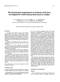 Elevated protein requirements in cirrhosis of the liver investigated by