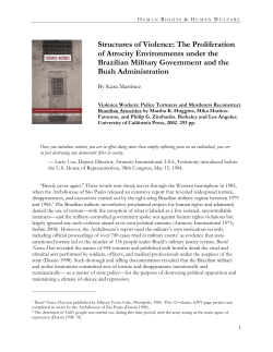 Structures of Violence: The Proliferation of